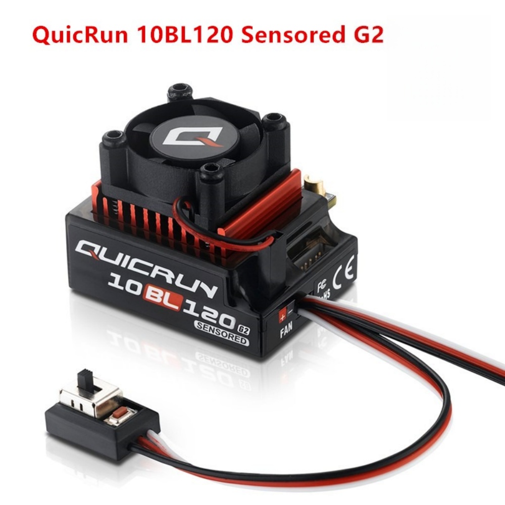 Rc Hobby Grade Car - FATJAY Hobbywing QUICRUN-10BL-120-G2 120A ESC-sensor borstelloze