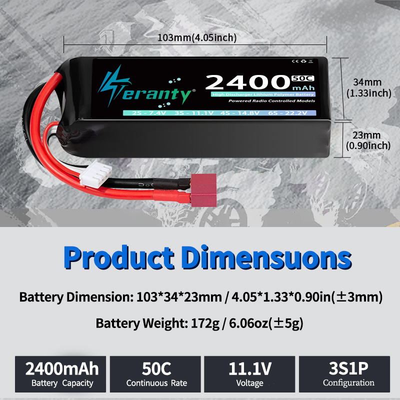 TERANTY 3S 2200/2400/2600mAh L - Rc Hobby Models recensie en prijs