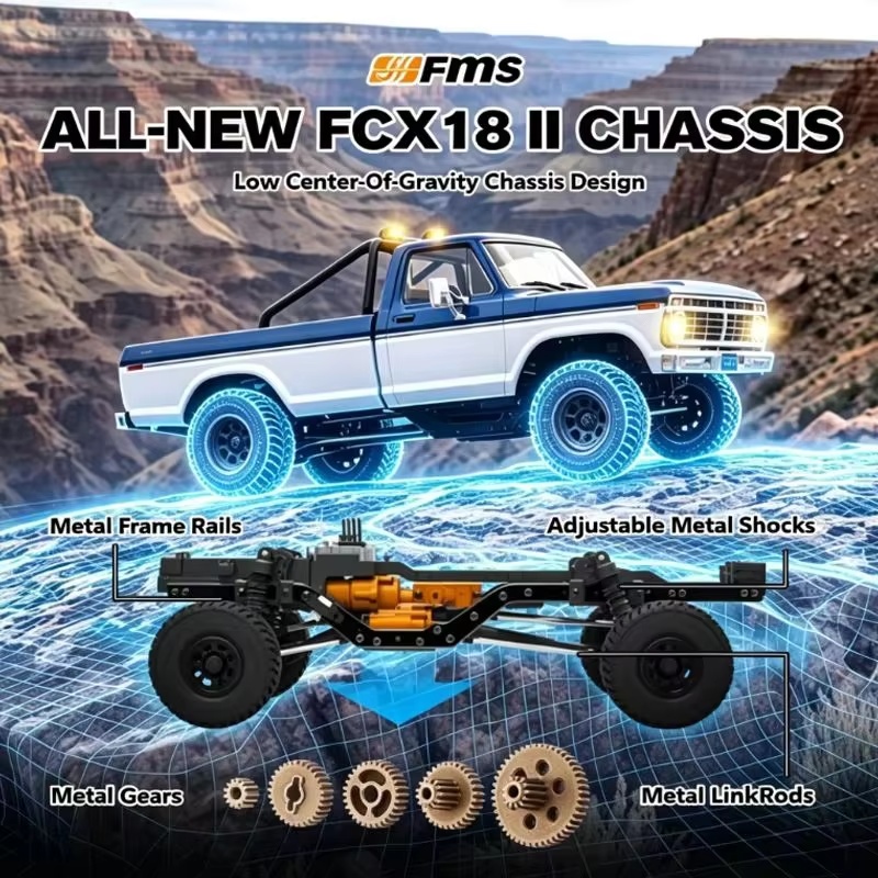 FMS 1:18 FCX18 II F‑100 Brushe - Rc Hobby Grade Car recensie en prijs