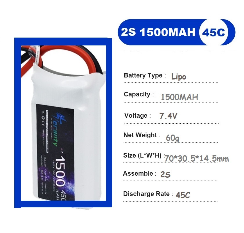 2 STKS 7.4 V Lipo 2 S Batterij - Rc Hobby Grade Car recensie en prijs