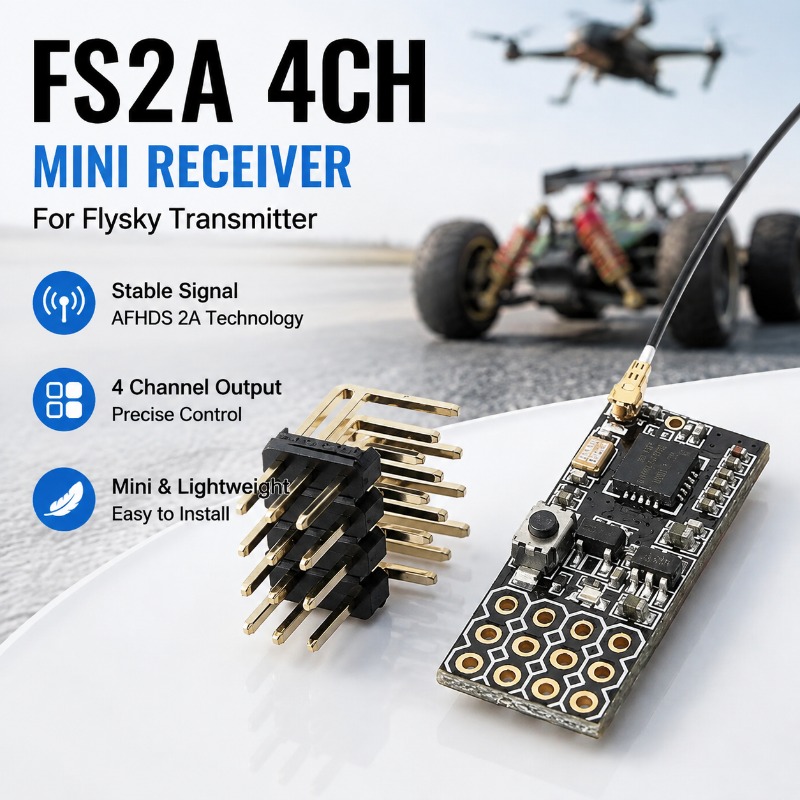FS FS2A-4CH 4-kanaals PWM-ontv - Rc Hobby Models recensie en prijs